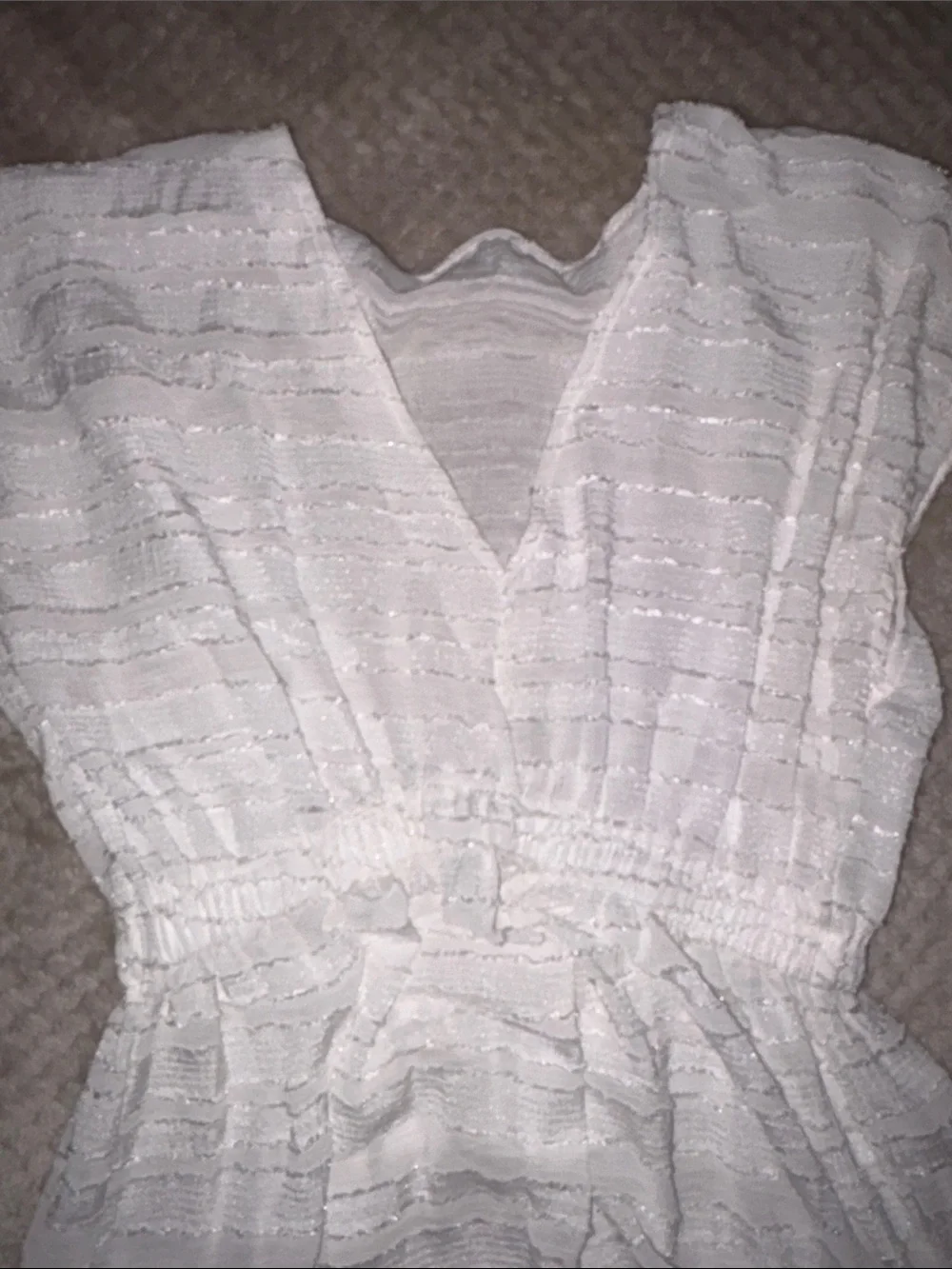 NEW White V-Neck Women’s Swim Cover-Up Dress s/m - Picture 8 of 8